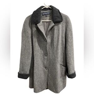 Vintage Herman Kay Wool Car Coat Mid Thigh Winter Driving Jacket Women’s Size 10